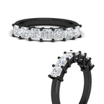 Load image into Gallery viewer, 2-carat-princess-cut-7-diamond-anniversary-band-in-black-gold-fdwb8008prangle3-2.00ct-nl-bg.jpg