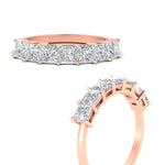 Load image into Gallery viewer, 2-carat-princess-cut-7-diamond-anniversary-band-in-rose-gold-fdwb179prangle3-2.00ct-nl-rg.jpg