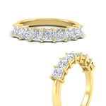 Load image into Gallery viewer, 2-carat-princess-cut-7-diamond-anniversary-band-in-yellow-gold-fdwb8008prangle3-2.00ct-nl-yg.jpg