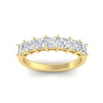 Load image into Gallery viewer, 2-carat-princess-cut-7-diamond-anniversary-band-in-yellow-gold-fdwb8008prangle5-2.00ct-nl-yg.jpg