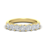 Load image into Gallery viewer, 2-carat-princess-cut-7-diamond-anniversary-band-in-yellow-gold-fdwb8008prsleep-2.00ct-nl-yg.jpg