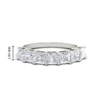 Load image into Gallery viewer, 2 Carat Princess Cut 7 Diamond Wedding Band