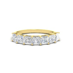 Load image into Gallery viewer, 2 Carat Princess Cut 7 Diamond Wedding Band