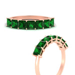 Load image into Gallery viewer, 2-carat-princess-cut-7-emerald-anniversary-band-in-rose-gold-fdwb179prgemgrangle3-2.00ct-nl-rg.jpg