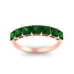 Load image into Gallery viewer, 2-carat-princess-cut-7-emerald-anniversary-band-in-rose-gold-fdwb179prgemgrangle5-2.00ct-nl-rg.jpg