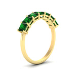 Load image into Gallery viewer, 2-carat-princess-cut-7-emerald-anniversary-band-in-yellow-gold-fdwb179prgemgrangle2-2.00ct-nl-yg.jpg