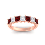 Load image into Gallery viewer, 2-carat-princess-cut-7-ruby-anniversary-band-in-rose-gold-fdwb8008prgrudrangle5-2.00ct-nl-rg.jpg