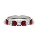 Load image into Gallery viewer, 2-carat-princess-cut-7-ruby-anniversary-band-in-white-gold-fdwb8008prgrudrsleep-2.00ct-nl-wg.jpg