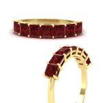 Load image into Gallery viewer, 2 Carat Princess Cut 7 Diamond Wedding Band