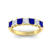 Load image into Gallery viewer, 2-carat-princess-cut-7-sapphire-anniversary-band-in-yellow-gold-fdwb8008prgsablangle5-2.00ct-nl-yg.jpg
