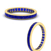 Load image into Gallery viewer, 2-carat-princess-cut-channel-set-sapphire-wedding-band-in-yellow-gold-FDEWB160PRBGSABLANGLE3-2.00CT-NL-YG.jpg?v=1766128415