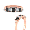 Load image into Gallery viewer, 2-carat-princess-cut-five-stone-black-diamond-anniversary-ring-in-rose-gold-fdwb8008prblackangle3-2.00ct-nl-rg.jpg