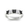 Load image into Gallery viewer, 2-carat-princess-cut-five-stone-black-diamond-anniversary-ring-in-white-gold-fdwb8008prblackangle5-2.00ct-nl-wg.jpg