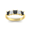 Load image into Gallery viewer, 2-carat-princess-cut-five-stone-black-diamond-anniversary-ring-in-yellow-gold-fdwb8008prblackangle5-2.00ct-nl-yg.jpg