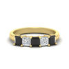 Load image into Gallery viewer, 2-carat-princess-cut-five-stone-black-diamond-anniversary-ring-in-yellow-gold-fdwb8008prblacksleep-2.00ct-nl-yg.jpg