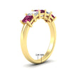 Load image into Gallery viewer, 2-carat-princess-cut-five-stone-pink-sapphire-anniversary-ring-in-yellow-gold-fdwb8008prgsadrpiangle2-2.00ct-nl-yg-hw.jpg