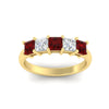 Load image into Gallery viewer, 2-carat-princess-cut-five-stone-ruby-anniversary-ring-in-yellow-gold-fdwb8008prgrudrangle5-2.00ct-nl-yg.jpg