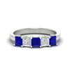 Load image into Gallery viewer, 2-carat-princess-cut-five-stone-sapphire-anniversary-ring-in-white-gold-fdwb8008prgsablsleep-2.00ct-nl-wg.jpg