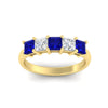 Load image into Gallery viewer, 2-carat-princess-cut-five-stone-sapphire-anniversary-ring-in-yellow-gold-fdwb8008prgsablangle5-2.00ct-nl-yg.jpg