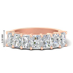 Load image into Gallery viewer, 2-carat-radiant-cut-wedding-anniversary-band-in-rose-gold-FD8008RAB-2.00CT-NL-RG-HW