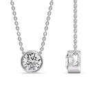 Load image into Gallery viewer, 2 Carat Round Bezel Solitaire Diamond Pendant