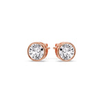 Load image into Gallery viewer, Round Cut Stud Bezel Set Earring