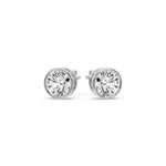 Load image into Gallery viewer, Round Cut Stud Bezel Set Earring