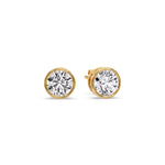Load image into Gallery viewer, Round Cut Stud Bezel Set Earring