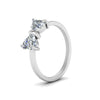 Load image into Gallery viewer, 3 Carat Heart Diamond Two Stone Ring