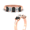 Load image into Gallery viewer, 2-ct-black-diamond-emerald-cut-5-stone-wedding-band-in-rose-gold-fdwb8008emblackangle3-2.00ct-nl-rg