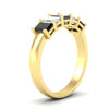 Load image into Gallery viewer, 2-ct-black-diamond-emerald-cut-5-stone-wedding-band-in-yellow-gold-fdwb8008emblackangle2-2.00ct-nl-yg