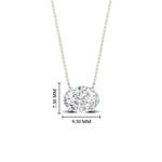 Load image into Gallery viewer, East West Oval Solitaire Pendant