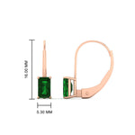 Load image into Gallery viewer, 2-ct-emerald-cut-emerald-single-stone-earrings-in-rose-gold-FD-EAR9225EMGEMGR-2.00 CT-NL-RG