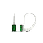 Load image into Gallery viewer, 2-ct-emerald-cut-emerald-single-stone-earrings-in-white-gold-FD-EAR9225EMGEMGR-2.00 CT-NL-WG