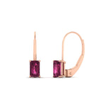 Load image into Gallery viewer, 2-ct-emerald-cut-pink-sapphire-single-stone-earrings-in-rose-gold-FD-EAR9225EMGSADRPI-2.00 CT-NL-RG