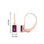 Load image into Gallery viewer, 2-ct-emerald-cut-pink-sapphire-single-stone-earrings-in-rose-gold-FD-EAR9225EMGSADRPI-2.00 CT-NL-RG