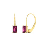 Load image into Gallery viewer, 2-ct-emerald-cut-pink-sapphire-single-stone-earrings-in-yellow-gold-FD-EAR9225EMGSADRPI-2.00 CT-NL-YG