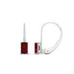 Load image into Gallery viewer, 2-ct-emerald-cut-ruby-single-stone-earrings-in-white-gold-FD-EAR9225EMGRUDR-2.00 CT-NL-WG