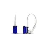 Load image into Gallery viewer, 2-ct-emerald-cut-sapphire-single-stone-earrings-in-white-gold-FD-EAR9225EMGSABL-2.00 CT-NL-WG