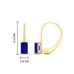 Load image into Gallery viewer, 2-ct-emerald-cut-sapphire-single-stone-earrings-in-yellow-gold-FD-EAR9225EMGSABL-2.00 CT-NL-YG