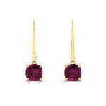 Load image into Gallery viewer, 2-ct-leverback-cushion-cut-pink-sapphire-drop-earrings-in-yellow-gold-fdear11236cugsadrpiangle2-2.00ct-nl-yg.jpg?v=1765359801
