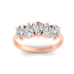 Load image into Gallery viewer, 2-ct-pear-diamond-five-stone-anniversary-band-in-rose-gold-fdwb8008peangle5-2.00ct-nl-rg.jpg