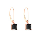 Load image into Gallery viewer, 2-ct-princess-cut-black-diamond-leverback-dangle-earrings-in-rose-gold-fdear11236prgblackangle3-2.00ct-nl-rg.jpg?v=1765510591