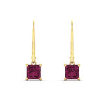 Load image into Gallery viewer, 2-ct-princess-cut-pink-sapphire-leverback-dangle-earrings-in-yellow-gold-fdear11236prgsadrpiangle2-2.00ct-nl-yg.jpg?v=1765510590