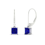 Load image into Gallery viewer, 2-ct-princess-cut-sapphire-leverback-dangle-earrings-in-white-gold-fdear11236prgsablangle1-2.00ct-nl-wg.jpg?v=1765510590