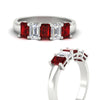 Load image into Gallery viewer, 2-ct-ruby-emerald-cut-5-stone-wedding-band-in-white-gold-fdwb8008emgrudrangle3-2.00ct-nl-wg