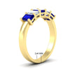 Load image into Gallery viewer, 2-ct-sapphire-emerald-cut-5-stone-wedding-band-in-yellow-gold-fdwb8008emgsablangle2-2.00ct-nl-yg-hw