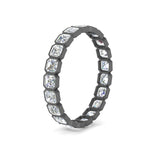 Load image into Gallery viewer, 2-ct.-asscher-diamond-bezel-set-eternity-ring-in-black-gold-FD10567AS-0.10CT-NL-BG