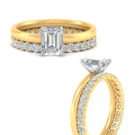 Load image into Gallery viewer, 2-mm-emerald-cut-solitaire-ring-with-eternity-band-in-yellow-gold-fdens11590emangle3-2.00mm-nl-yg_a6858c11-8af5-434c-8d8a-b9fcb0ff4a58.jpg?v=1760334060