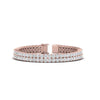 Load image into Gallery viewer, 2-row-round-diamond-tennis-bracelet-in-rose-gold-FDBRC9701-NL-RG